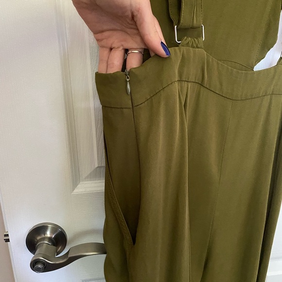 Zara olive culotte overall jumpsuit - Picture 11 of 14